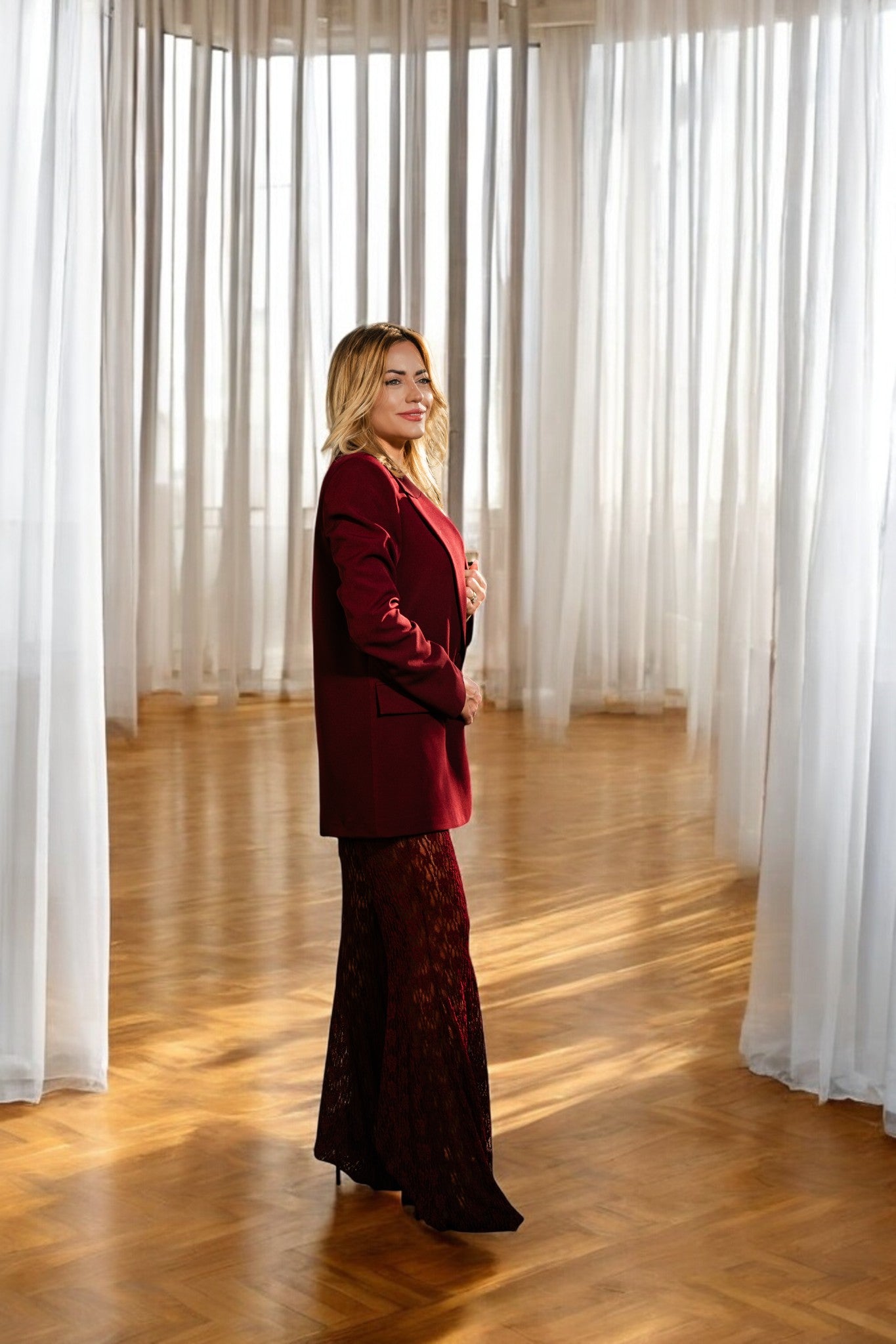 Compleu bordeaux - Bordeaux Lace Set