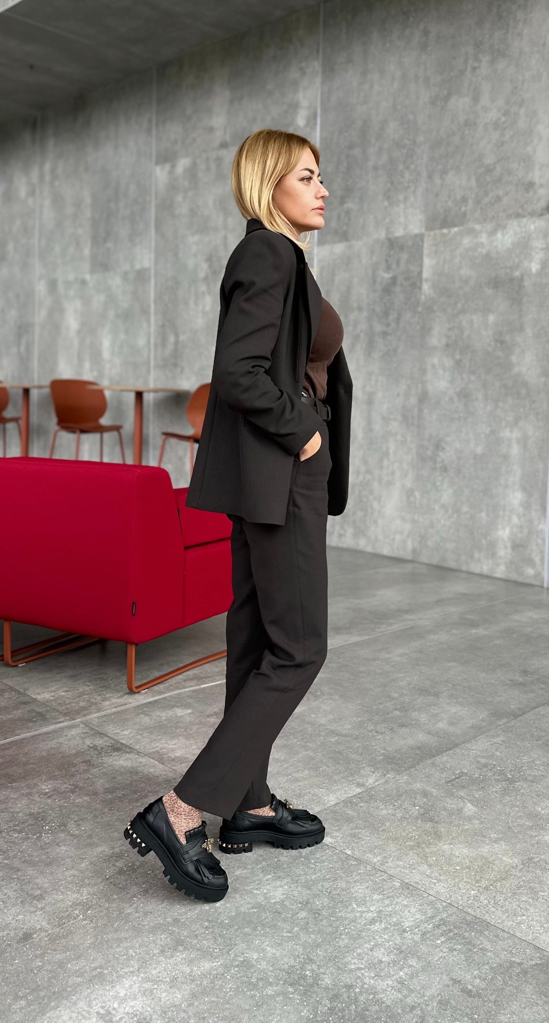 Costum damă dark brown - Vera Brown