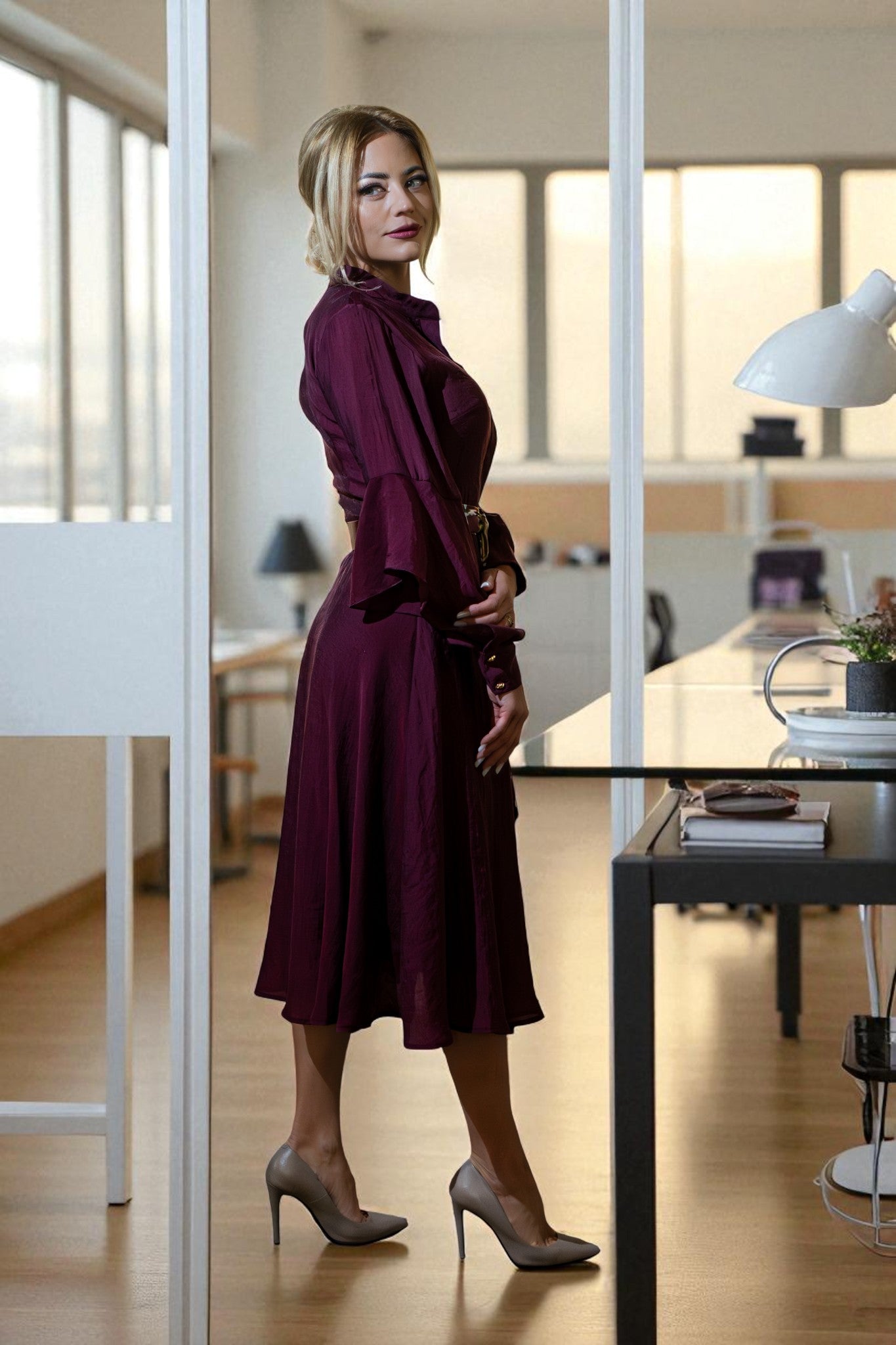 Rochie office Bordeaux - Elle
