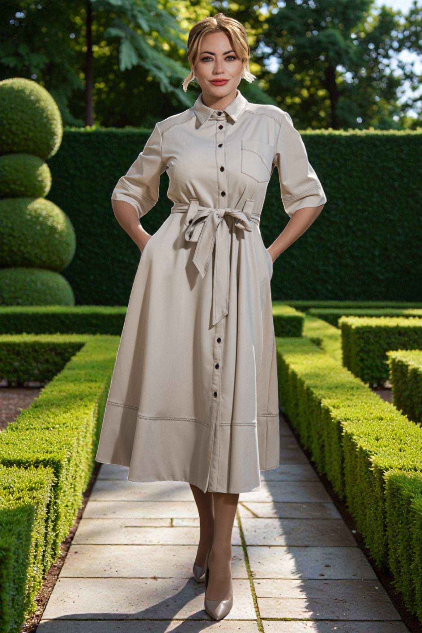 Rochie Midi Shirt Elegance