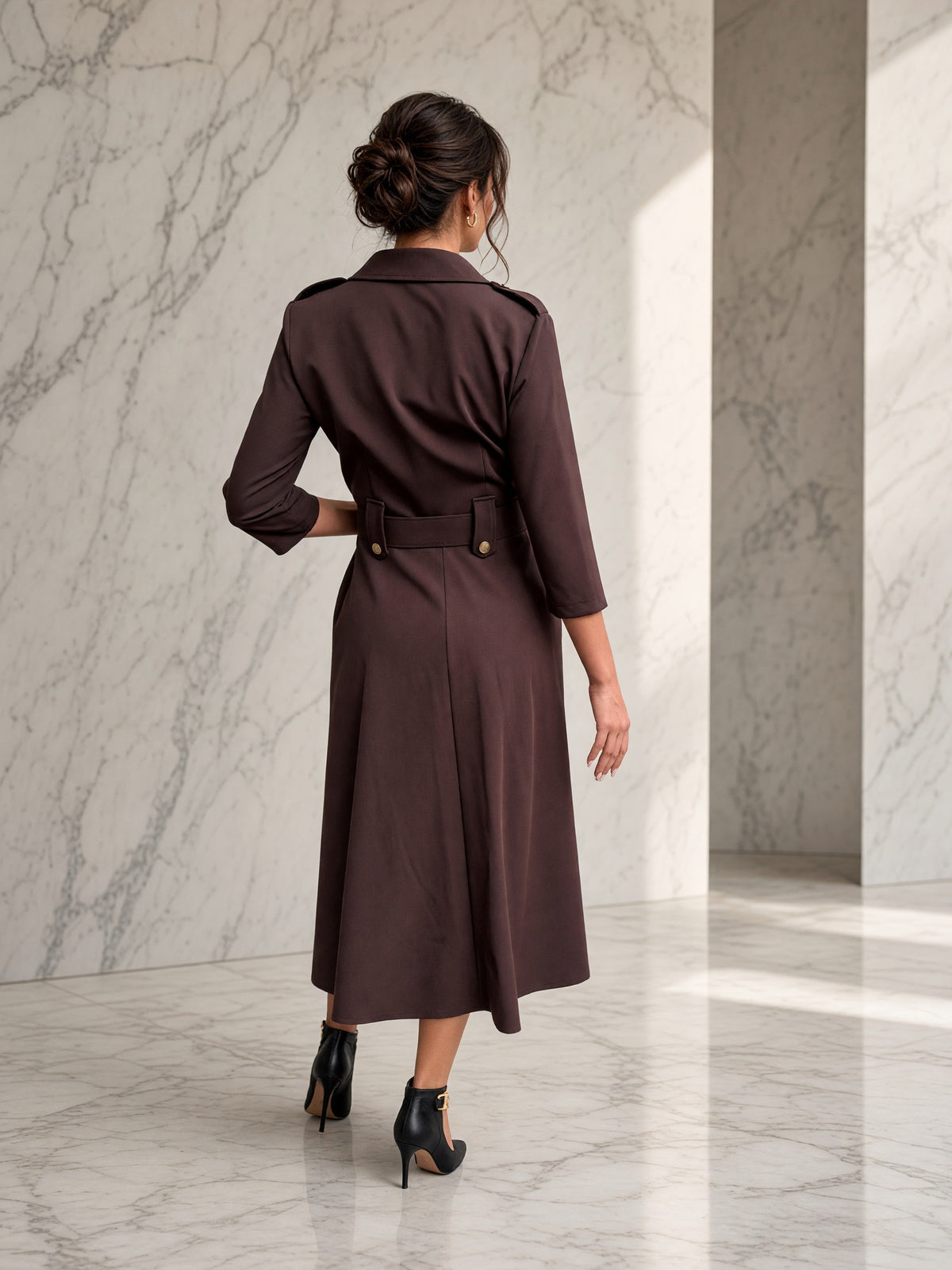 Rochie midi Lorelei tip cămașă