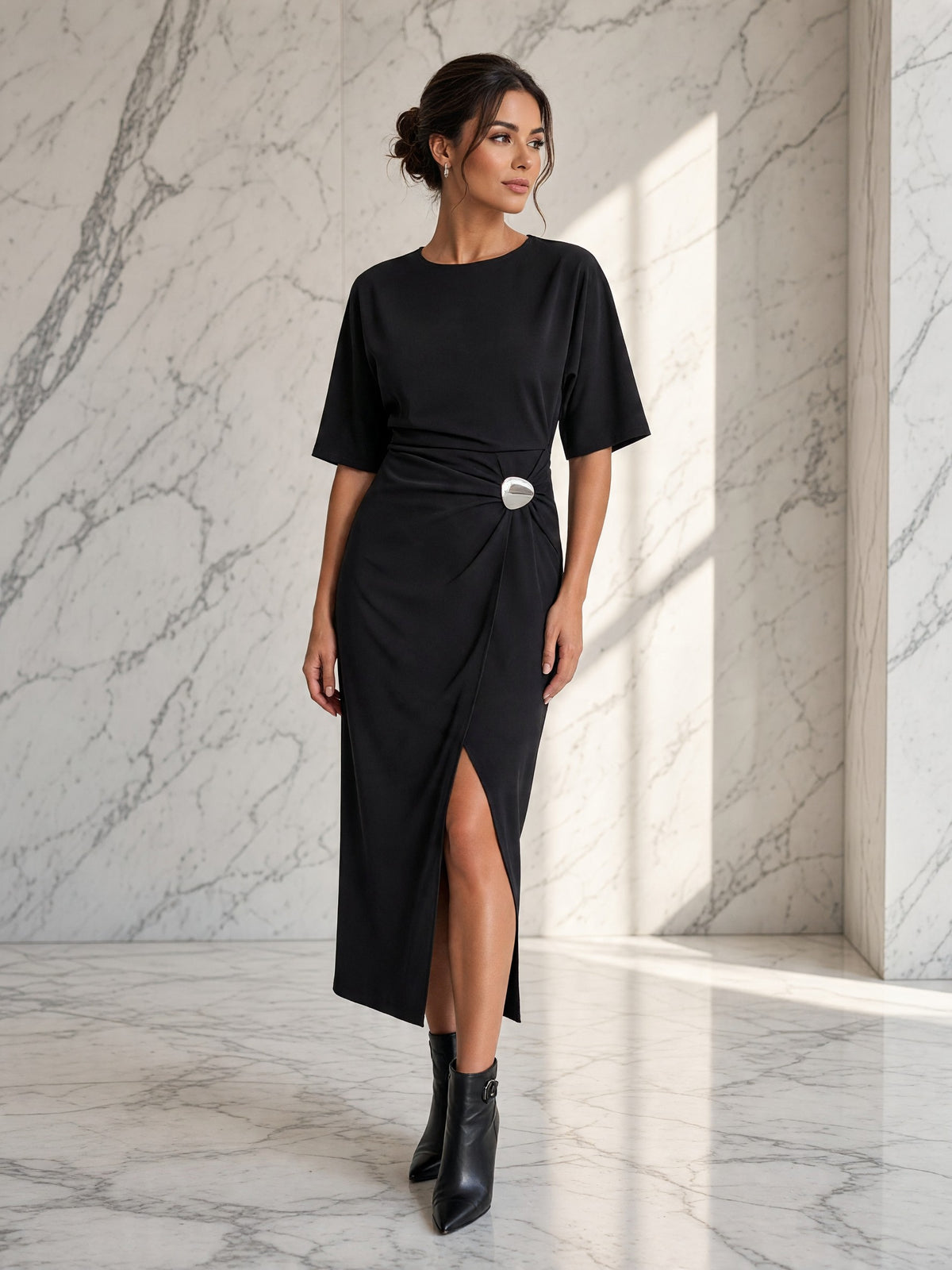 Rochie midi Elodie – negru