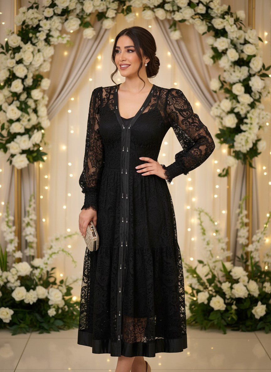 Rochia Noir Lace