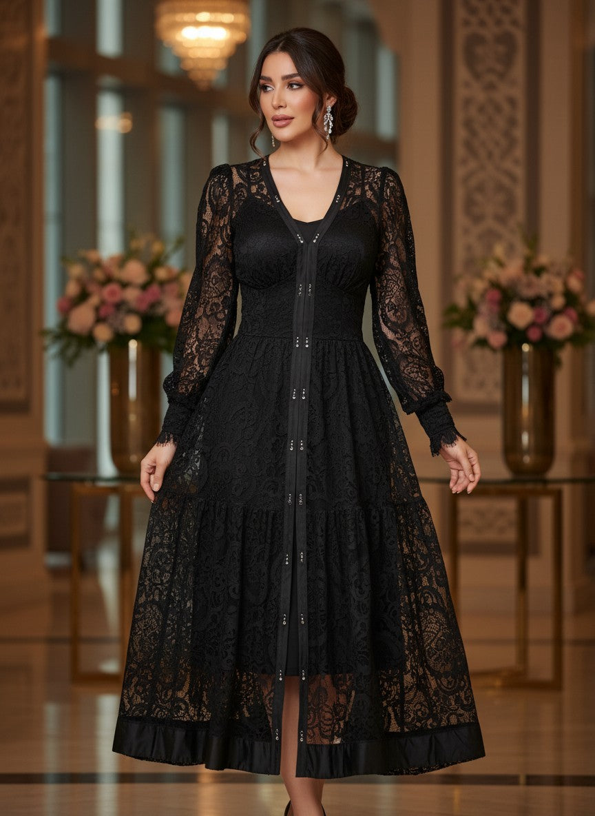 Rochia Noir Lace
