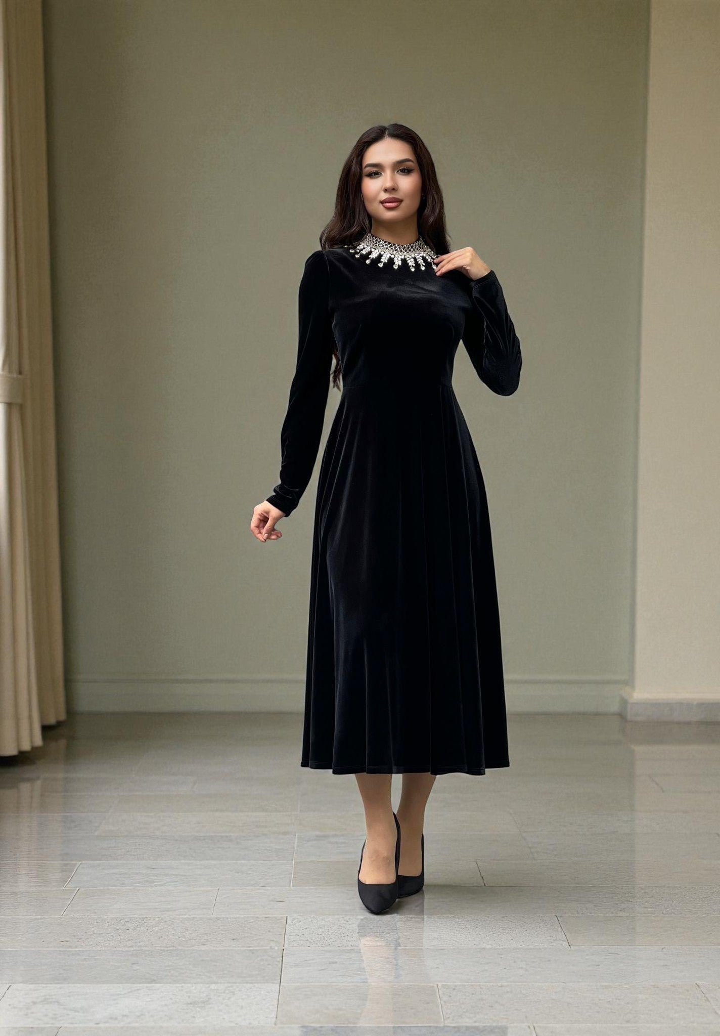 Rochie de catifea Velora