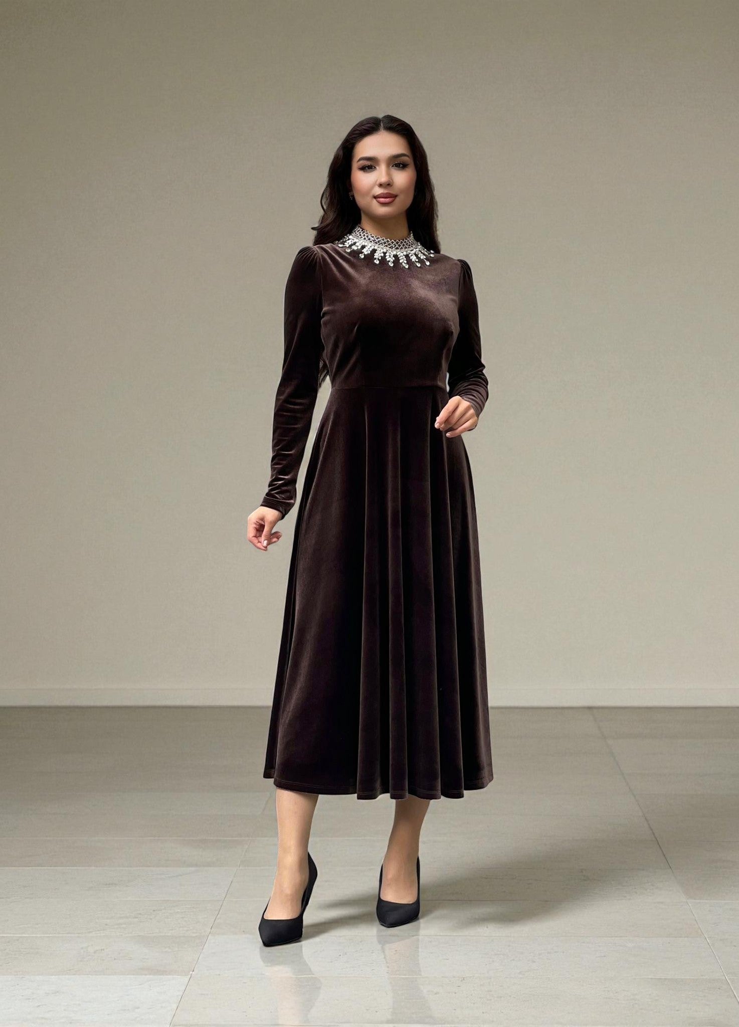 Rochie de catifea Velora