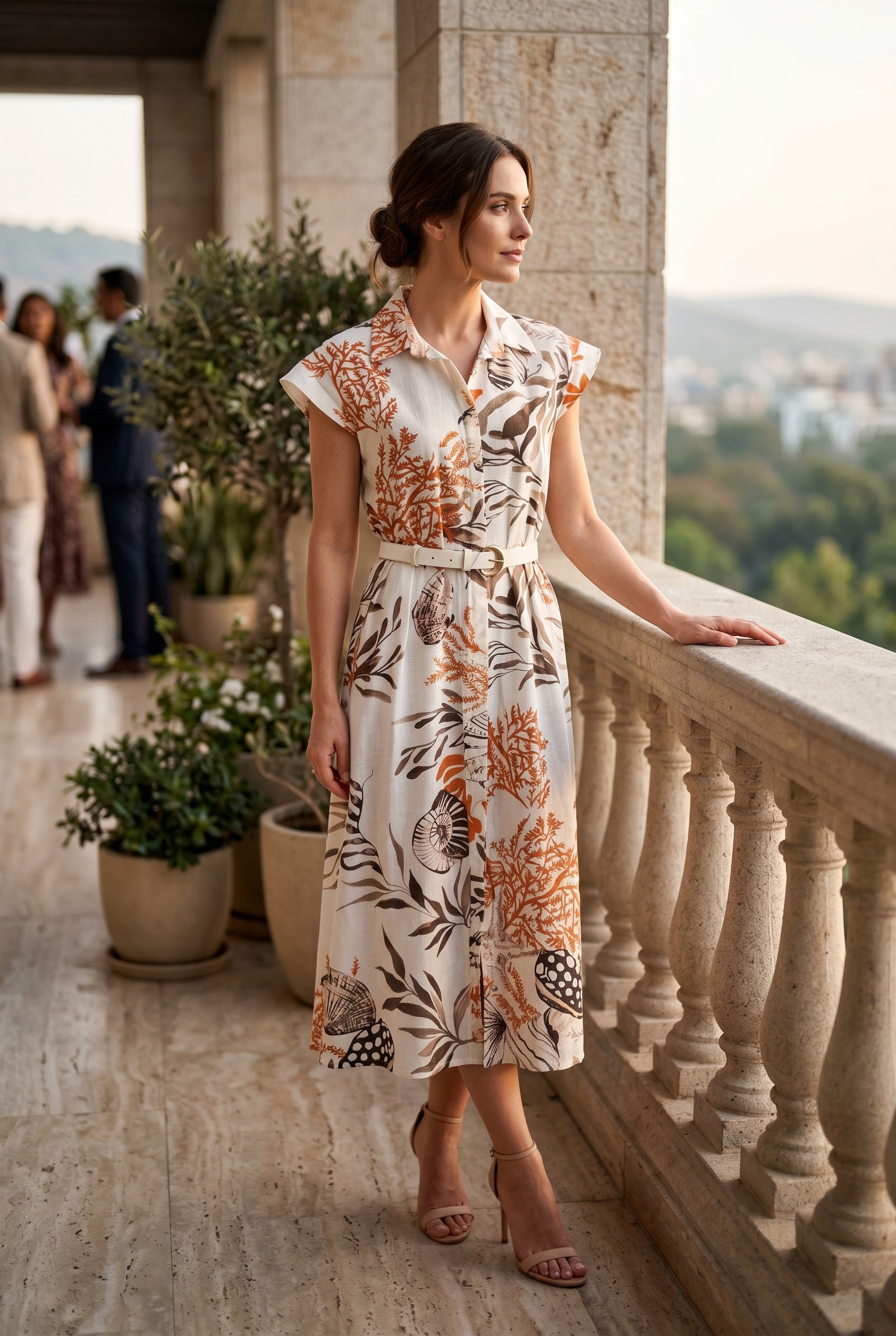 Rochie midi Marina Coral