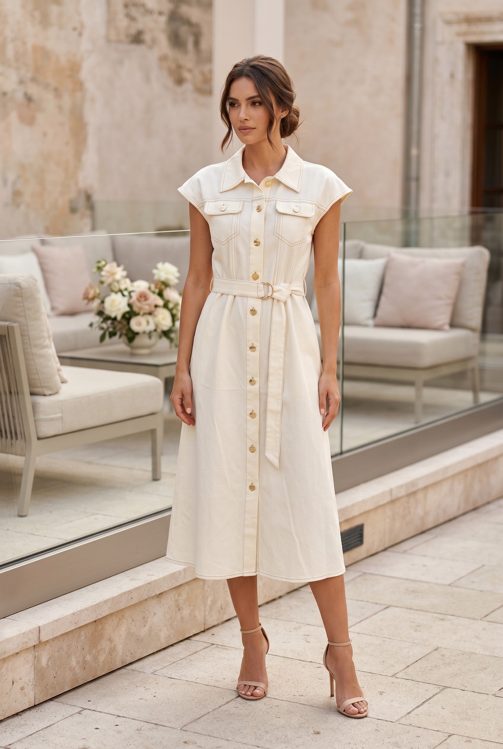Rochie Ivory Button
