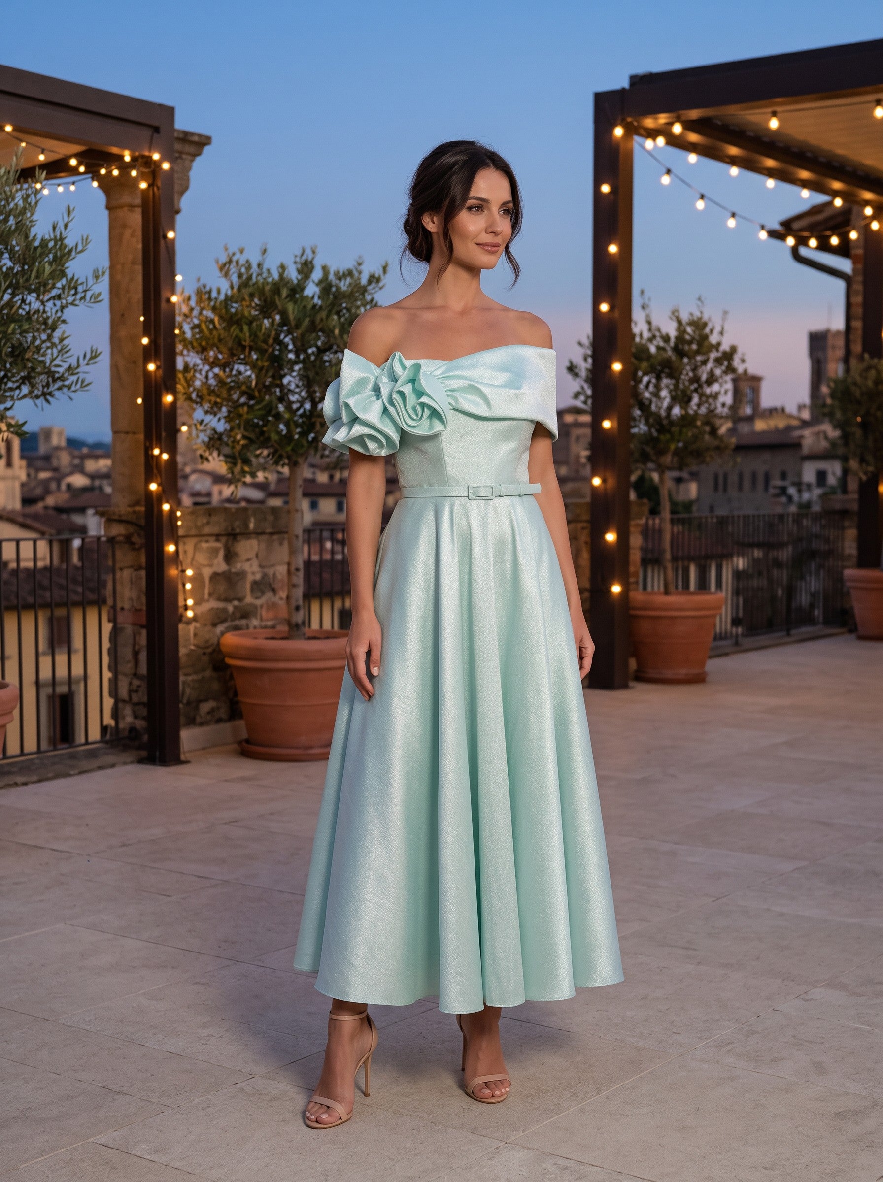 Rochie midi-lungă Antonia