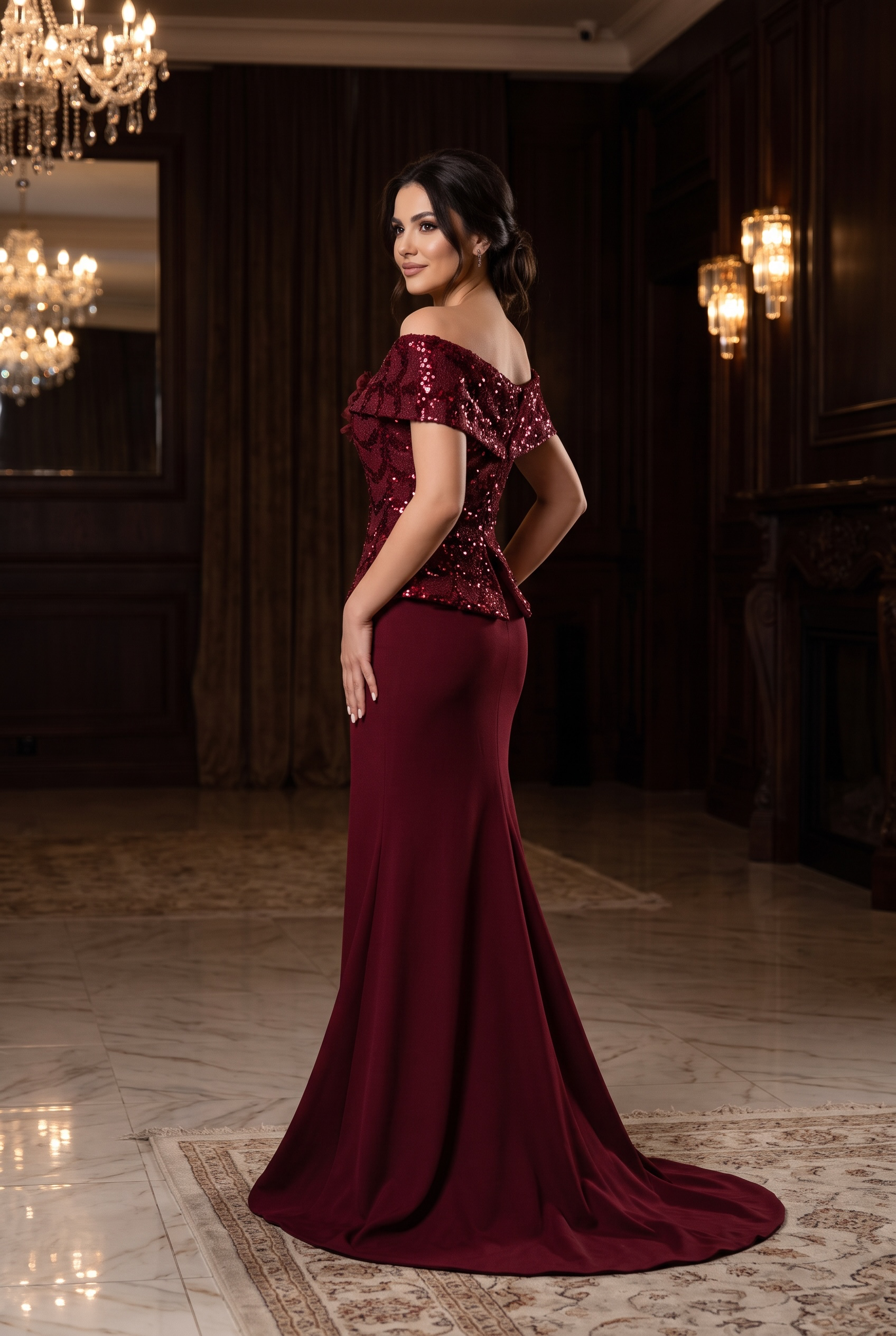Rochie de searǎ Grenat Royale