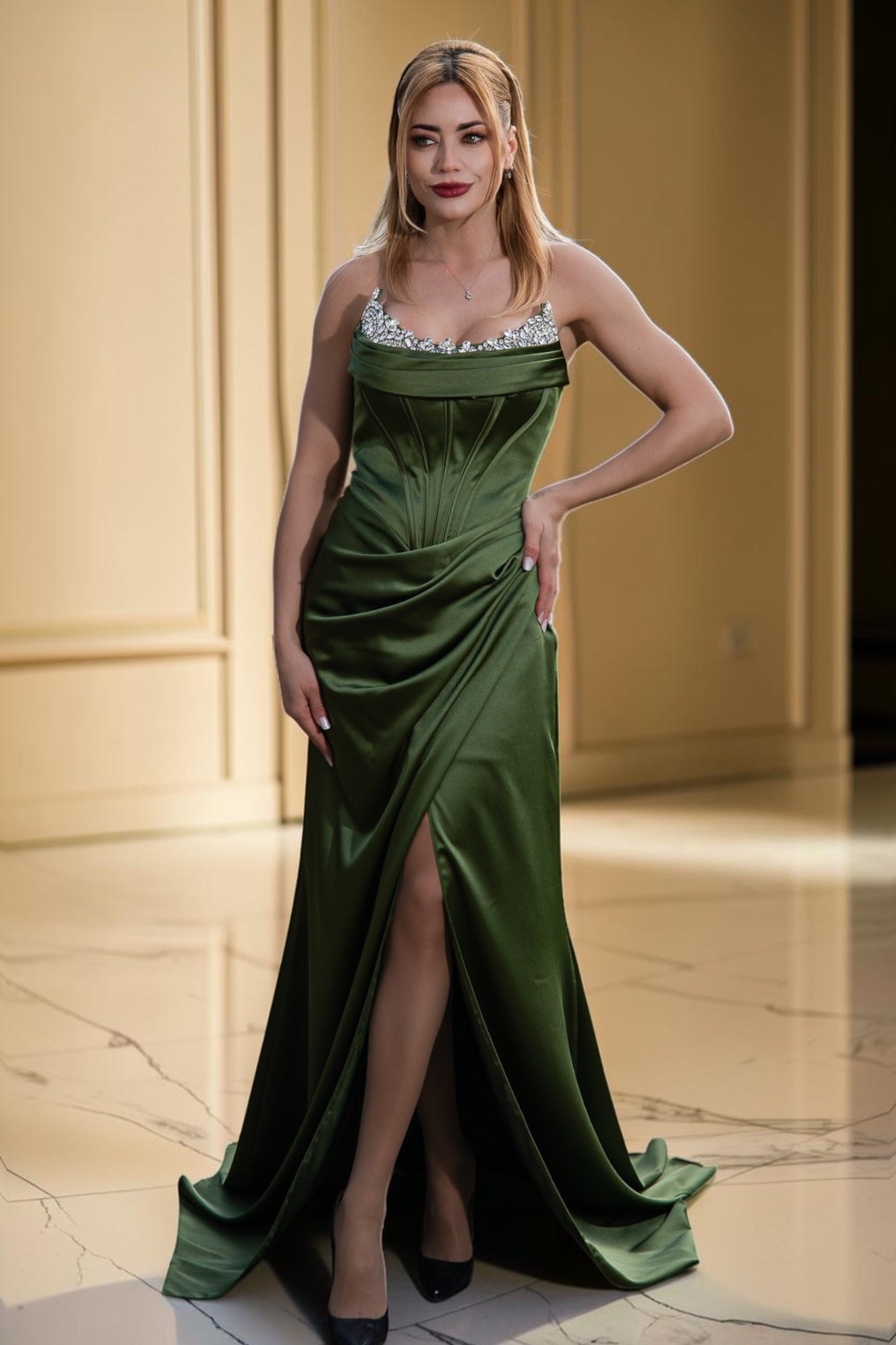 Rochie Olive Crystal