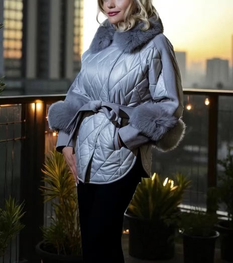 Încărcați videoclipul: Jacheta de iarnă cu blană naturală - Furline